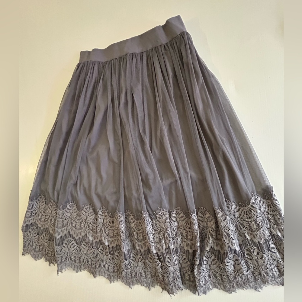 Mesh & Lace overlay Skirt Medium